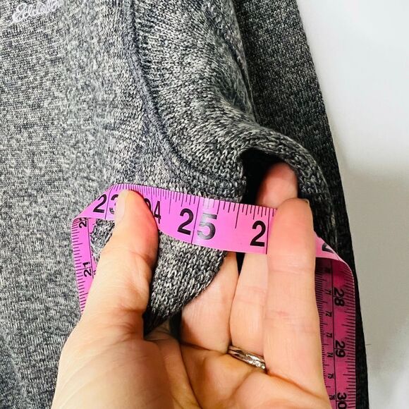 Eddie Bauer Grey Heathered Zip Neck Pullover Sweater Sweatshirt - Picture 6 of 8